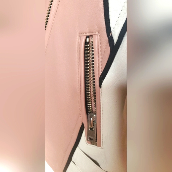 🔥Host Pick🔥NWT IRO women -size 42-leather moto Jacket-colorblock - Picture 14 of 15